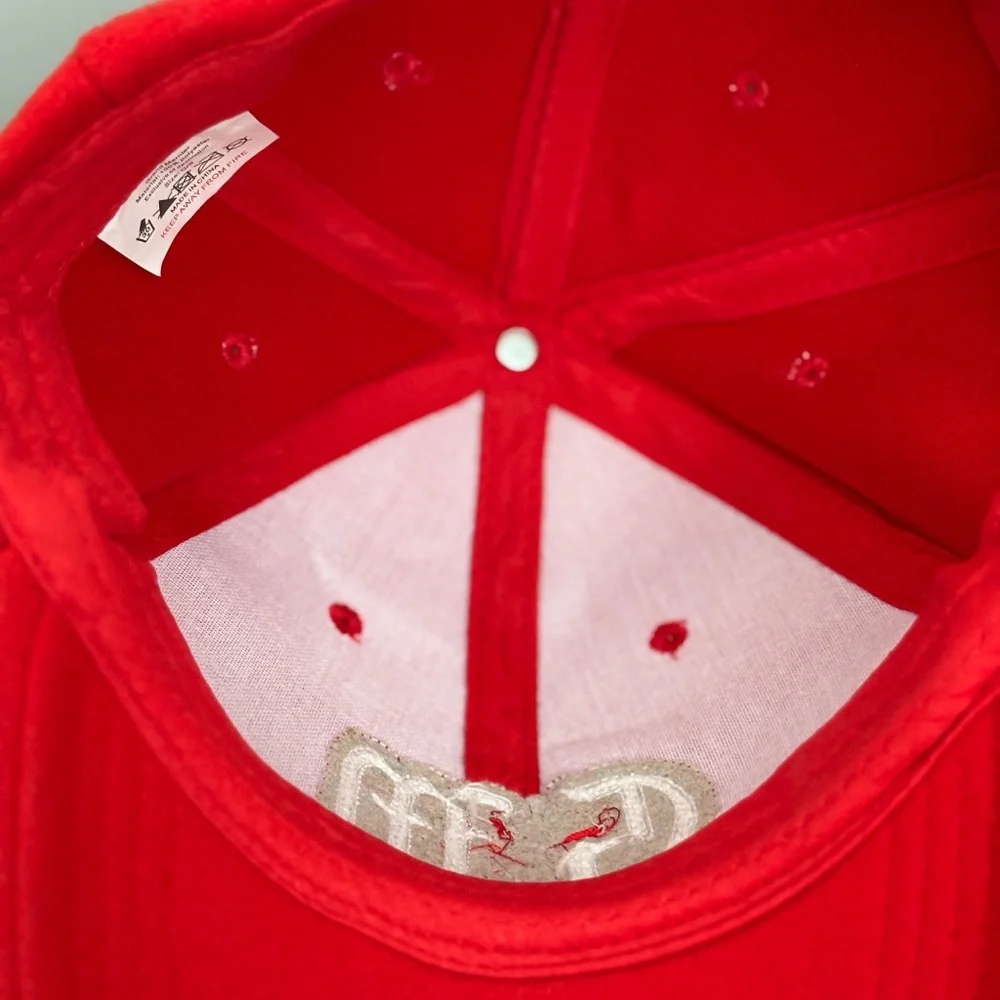GRAND MARNIER Strapback MENS Baseball Cap Hat Felt Red Cognac Liqueur Emroidered